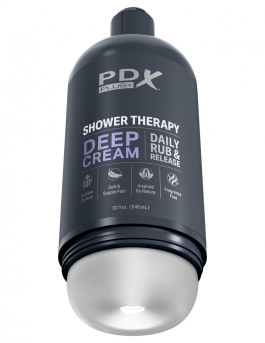 Мастурбатор в бутылке Shower Therapy Deep Cream - Pipedream - в Тамбове купить с доставкой