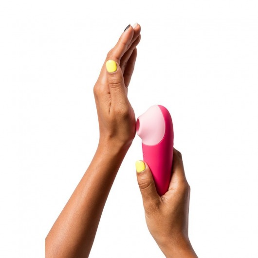 Розовый бесконтактный клиторальный стимулятор Romp Shine X - ROMP