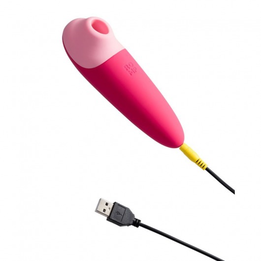Розовый бесконтактный клиторальный стимулятор Romp Shine X - ROMP