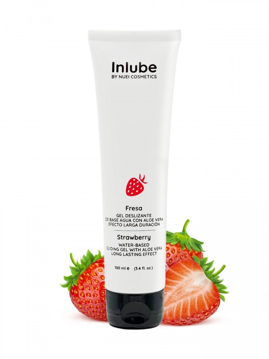 Лубрикант на водной основе Nuei Inlube с алоэ вера и ароматом клубники - 100 мл. - Nuei cosmetics - купить с доставкой в Тамбове