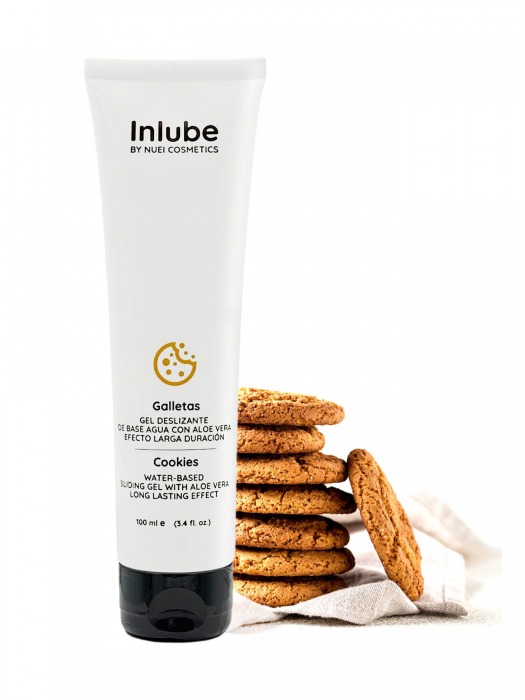 Лубрикант на водной основе Nuei Inlube с алоэ вера и ароматом печенья - 100 мл. - Nuei cosmetics - купить с доставкой в Тамбове