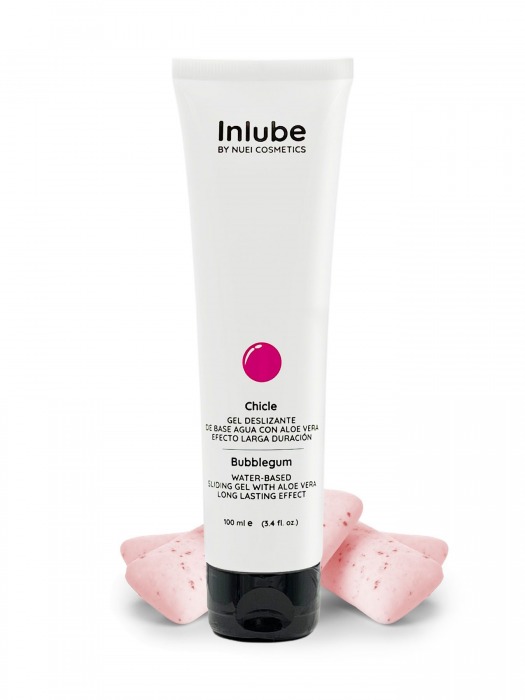 Лубрикант на водной основе Nuei Inlube с алоэ вера и ароматом бабл-гам - 100 мл. - Nuei cosmetics - купить с доставкой в Тамбове