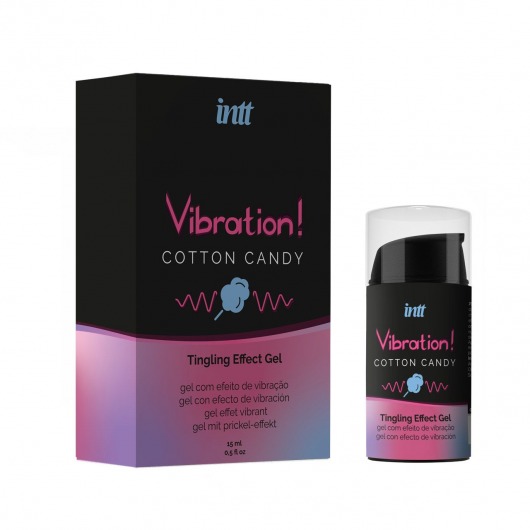 Жидкий вибратор Vibration Cotton Candy с ароматом сахарной ваты - 15 мл. - INTT - купить с доставкой в Тамбове
