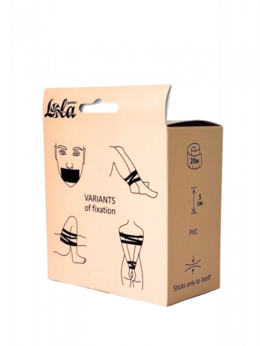 Черная бондажная лента Oxytocin - Lola Games - купить с доставкой в Тамбове