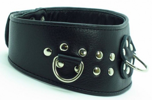 Кожаный ошейник для эротических игр - БДСМ Арсенал - купить с доставкой в Тамбове