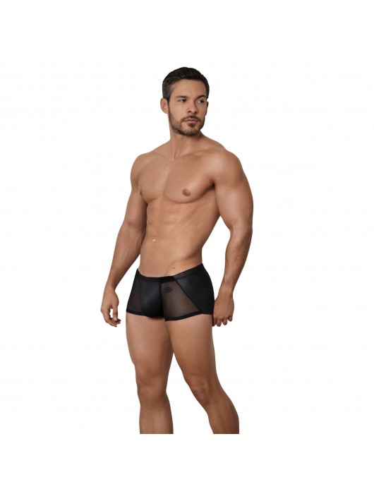 Черные стильные трусы-хипсы с полупрозрачными вставками Hurricane Latin Boxer - Clever Masculine Underwear купить с доставкой