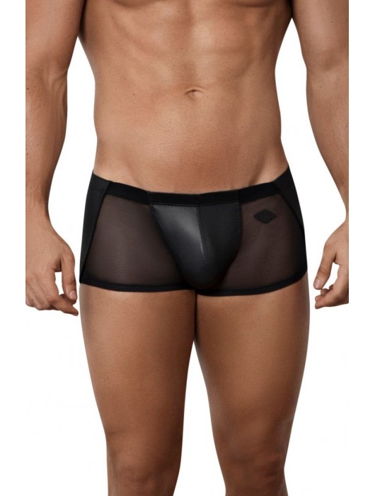 Черные стильные трусы-хипсы с полупрозрачными вставками Hurricane Latin Boxer - Clever Masculine Underwear купить с доставкой