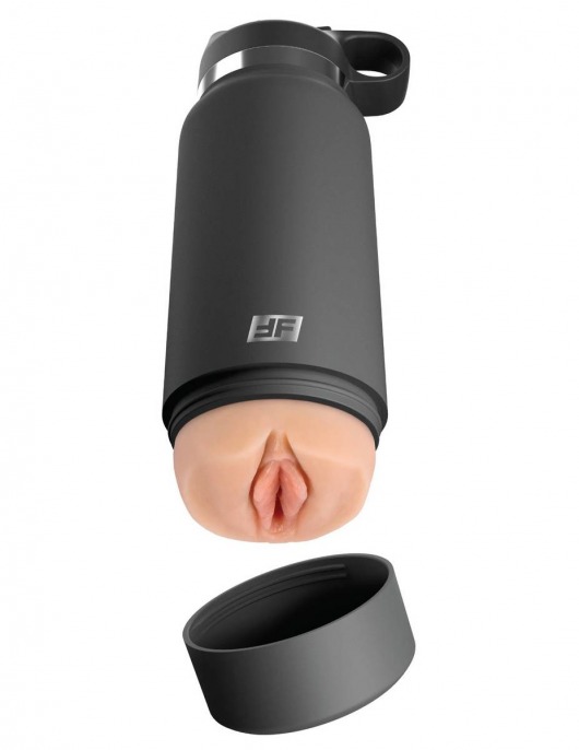 Серый мастурбатор в виде бутылки F*ck Flask - Pipedream - в Тамбове купить с доставкой