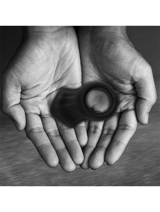 Черная эрекционная утяжка для пениса и мошонки Rooster Ivar - Velv or - в Тамбове купить с доставкой