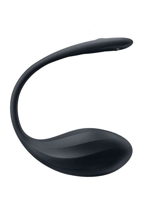 Черное виброяйцо Ribbed Petal с пультом ДУ - Satisfyer в Тамбове Черное виброяйцо Ribbed Petal с пультом ДУ - Satisfyer