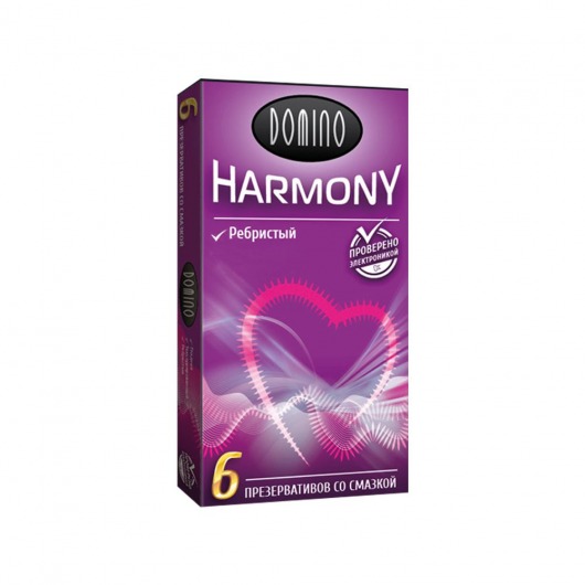 Презервативы с рёбрышками Domino Harmony - 6 шт. - Domino - купить с доставкой в Тамбове