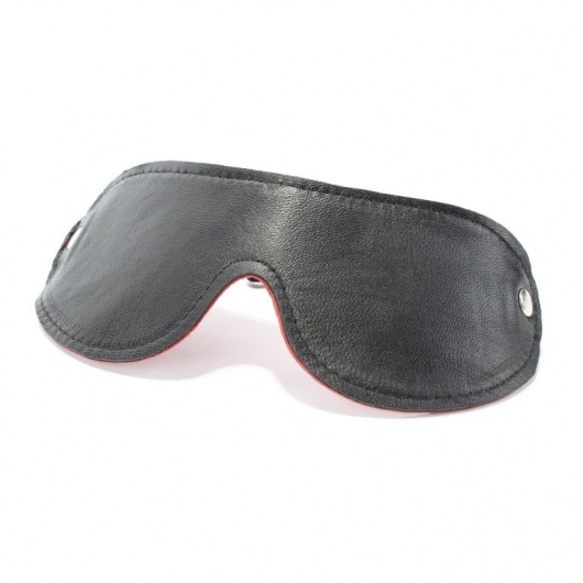 Красная кожаная маска на глаза - БДСМ Арсенал - купить с доставкой в Тамбове