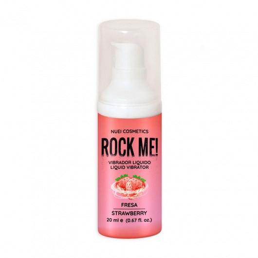 Жидкий вибратор Nuei Rock Me! с ароматом клубники - 20 мл. - Nuei cosmetics - купить с доставкой в Тамбове