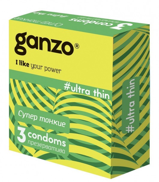 Ультратонкие презервативы Ganzo Ultra thin - 3 шт. - Ganzo - купить с доставкой в Тамбове