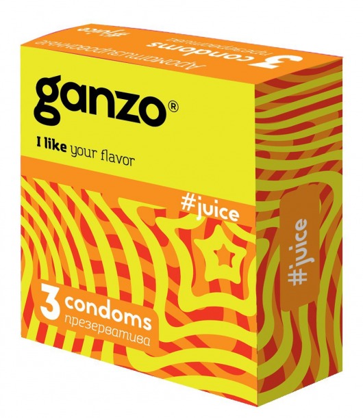 Ароматизированные презервативы Ganzo Juice - 3 шт. - Ganzo - купить с доставкой в Тамбове