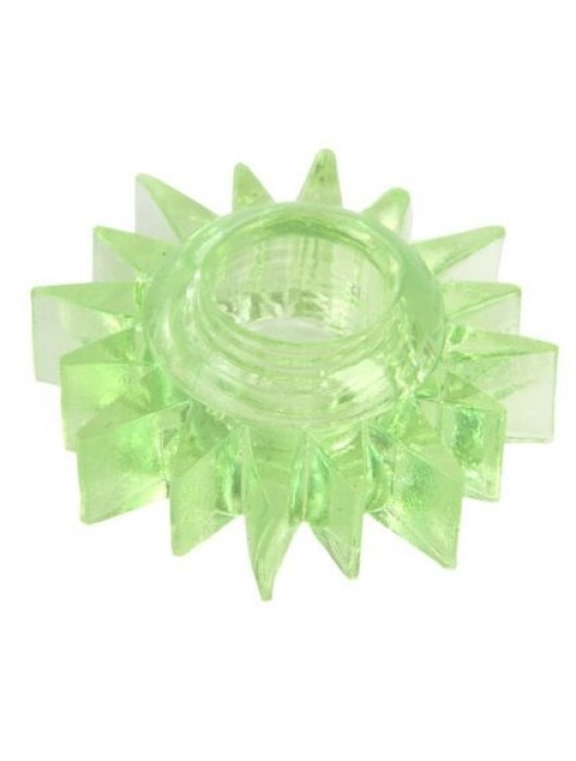 Зеленое эрекционное кольцо-солнце - Toyfa Basic - в Тамбове купить с доставкой