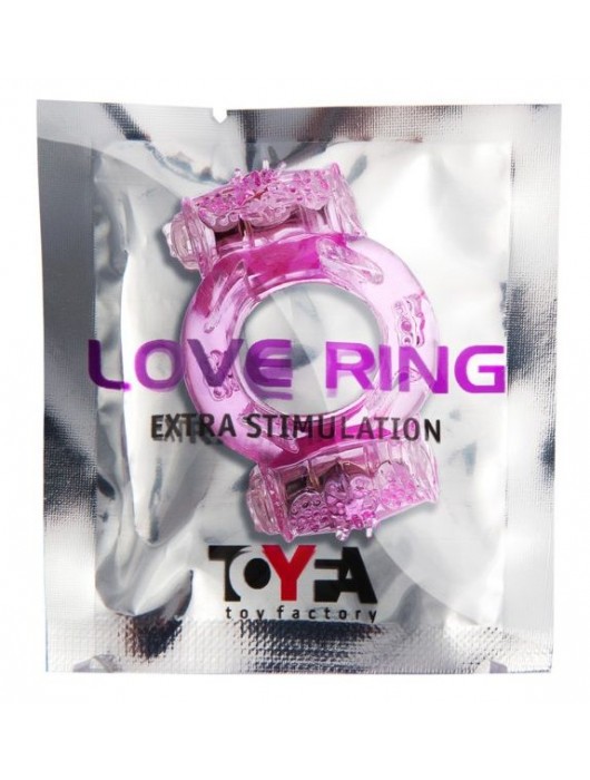 Розовое виброкольцо с двумя батарейками - Toyfa Basic - в Тамбове купить с доставкой