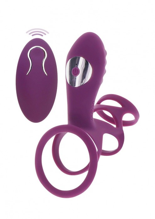 Фиолетовая эрекционная вибронасадка Halo Halo C-Ring Sleeve - Toy Joy - в Тамбове купить с доставкой