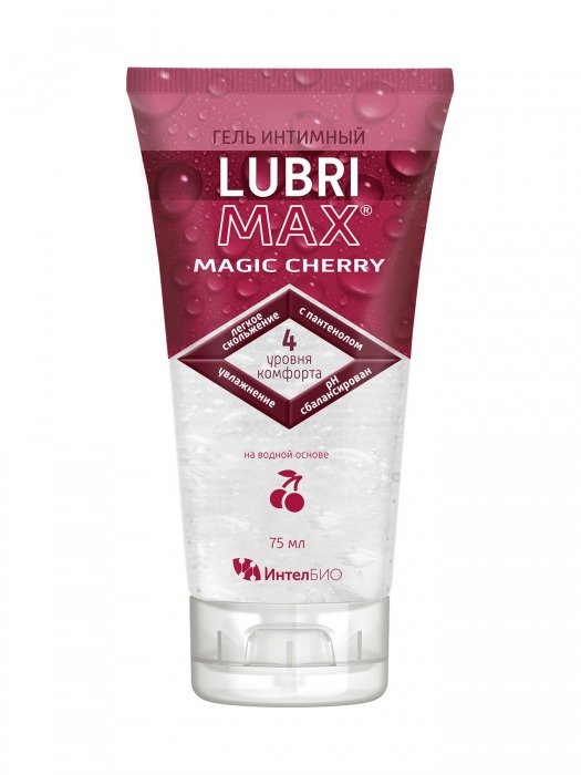 Интимный гель-смазка на водной основе Lubrimax Magic Cherry - 75 мл. - ИнтелБИО - купить с доставкой в Тамбове