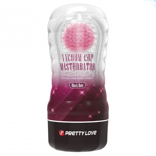 Прозрачный текстурированный мастурбатор Vacuum Cup Masturbator Black Hole - Baile - в Тамбове купить с доставкой