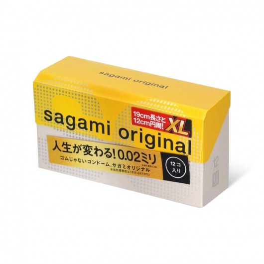 Презервативы увеличенного размера Sagami Original 0.02 XL-size - 12 шт. - Sagami - купить с доставкой в Тамбове