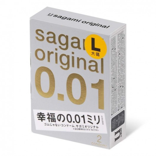 Презервативы Sagami Original 0.01 L-size увеличенного размера - 2 шт. - Sagami - купить с доставкой в Тамбове