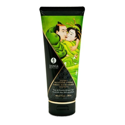 Массажный крем для тела с ароматом груши и зелёного чая Pear   Exotic Green Tea - 200 мл. - Shunga - купить с доставкой в Тамбове