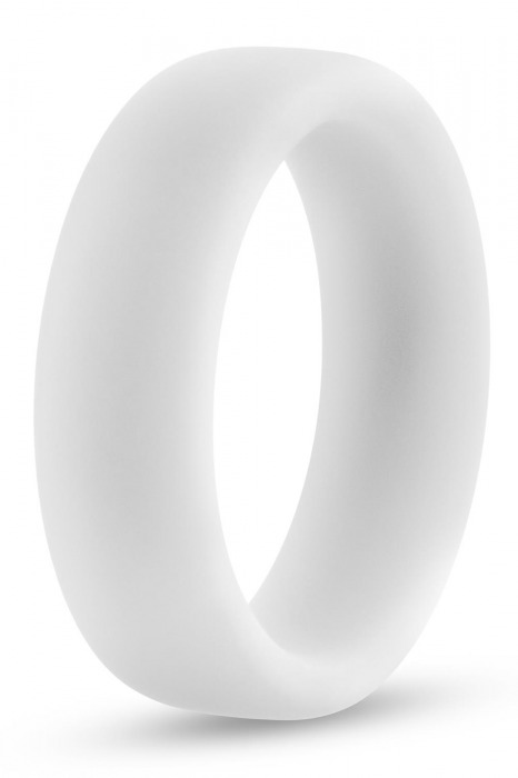 Белое люминесцентное эрекционное кольцо Silicone Glo Cock Ring - Blush Novelties - в Тамбове купить с доставкой