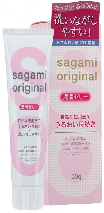 Гель-смазка на водной основе Sagami Original - 60 гр. - Sagami - купить с доставкой в Тамбове