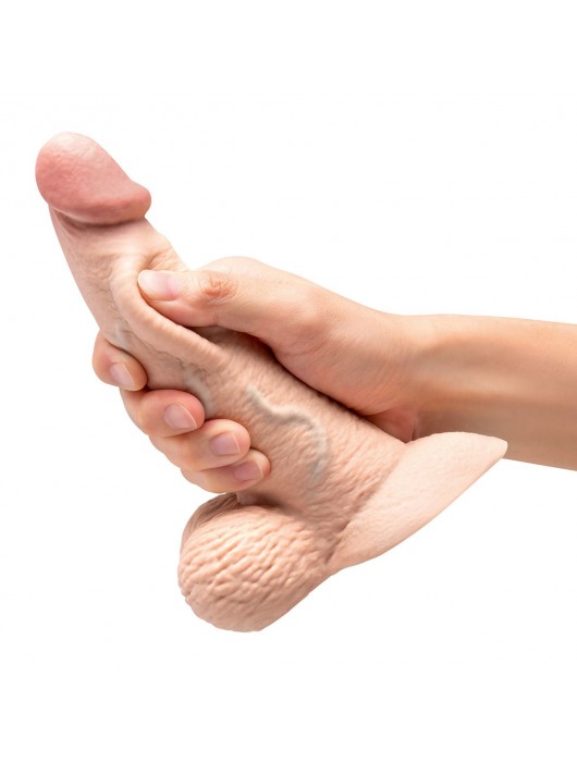 Телесный анальный фаллоимитатор Slipskin 6.5’’ Curved - 16,7 см. - b-Vibe