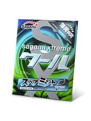 Презерватив Sagami Xtreme Mint с ароматом мяты - 1 шт. - Sagami - купить с доставкой в Тамбове