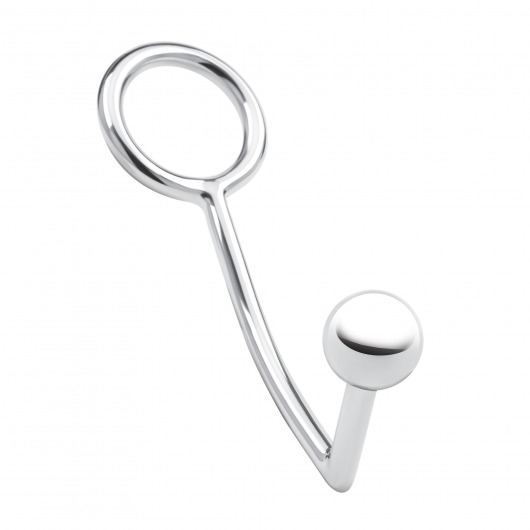 Кольцо на пенис с анальным стимулятором Stainless Steel Anal Hook   Cock Ring - BlueLine - в Тамбове купить с доставкой