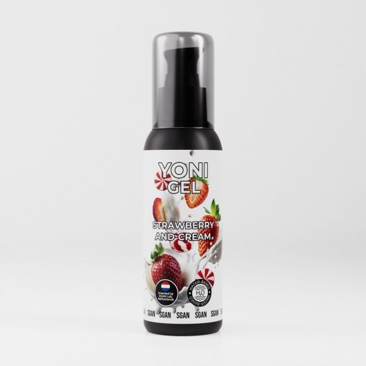 Лубрикант для орального секса SGAN со вкусом клубники со сливками - 100 мл. - SGAN - купить с доставкой в Тамбове