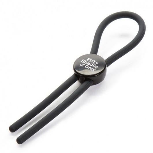 Тёмно-серое эрекционное кольцо с зажимом Again and Again Adjustable Cock Ring - Fifty Shades of Grey - в Тамбове купить с доставкой