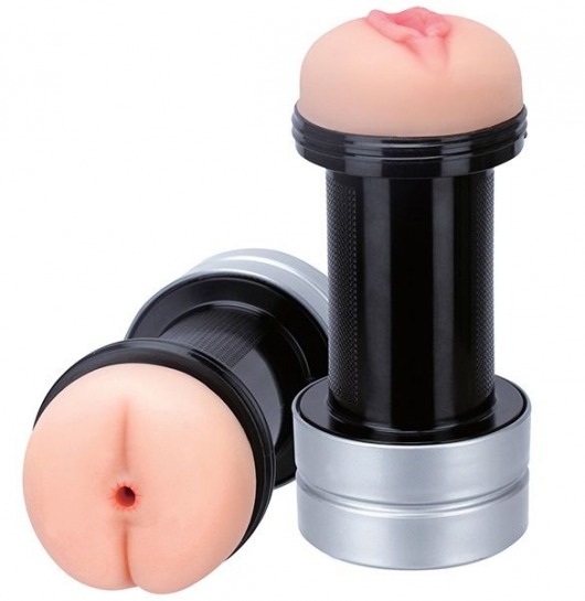 Мастурбатор 2-в-1 REALSTUFF 2 IN 1 HUMMER ANUS   VAGINA: вагина и анус - Dream Toys - в Тамбове купить с доставкой