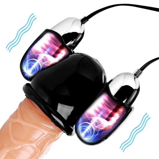 Черная стимулирующая насадка для головки полового члена Multi Speed Vibrating Penis Head Teaser - XR Brands - в Тамбове купить с доставкой