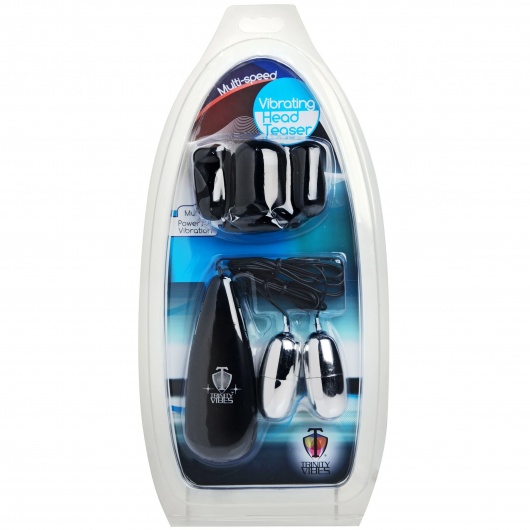 Черная стимулирующая насадка для головки полового члена Multi Speed Vibrating Penis Head Teaser - XR Brands - в Тамбове купить с доставкой