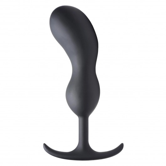 Черный массажер простаты с утяжелителями Premium Silicone Weighted Prostate Plug XL - 20,8 см. - XR Brands - в Тамбове купить с доставкой
