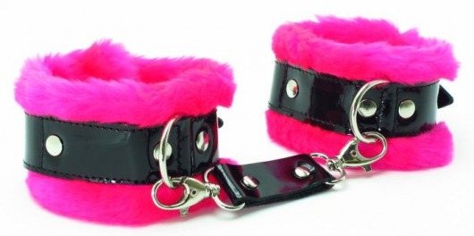 Розовые наручники с мехом BDSM Light - БДСМ Арсенал - купить с доставкой в Тамбове