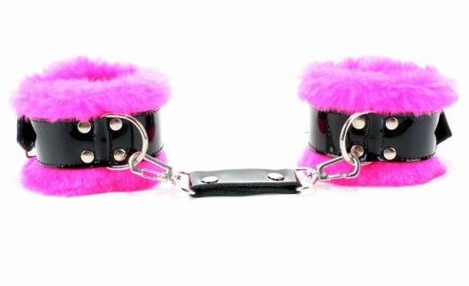 Оковы на ноги с розовым мехом BDSM Light - БДСМ Арсенал - купить с доставкой в Тамбове