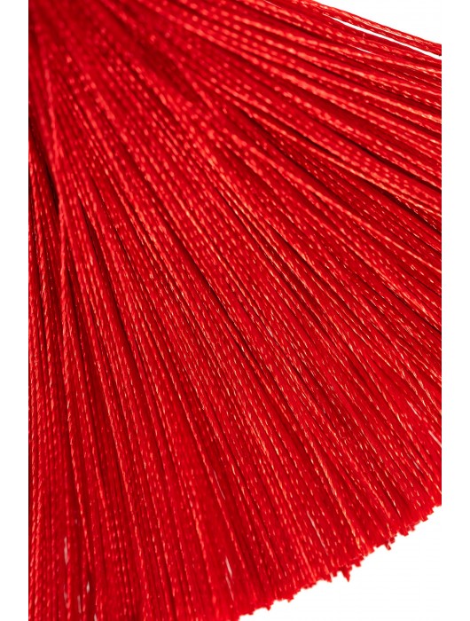 Зажимы на соски «Прищепки» с красными кисточками из шелка - Pecado - купить с доставкой в Тамбове