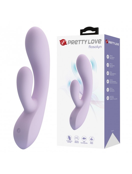 Сиреневый гибкий вибратор-кролик Rosolyn - 19 см. - Baile