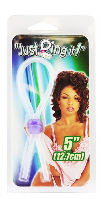 Прозрачное лассо с фиолетовой бусиной SILICONE COCK RING WITH BEAD LAVENDER - NMC - в Тамбове купить с доставкой