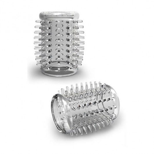 Прозрачная насадка с шипами STAY HARD COCK SLEEVE 01 CLEAR - Blush Novelties - в Тамбове купить с доставкой
