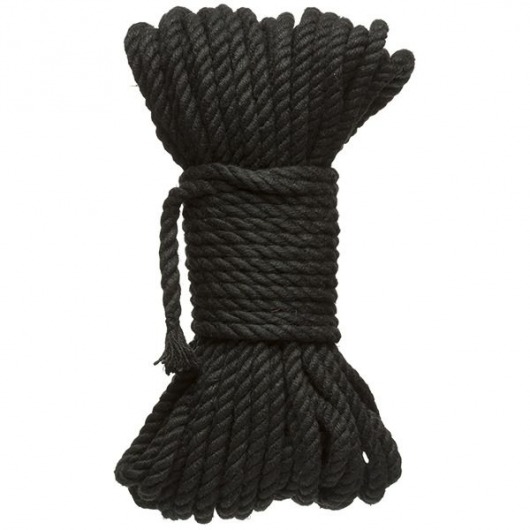 Черная верёвка для связывания и фиксации Bind Tie - 15,24 м. - Doc Johnson - купить с доставкой в Тамбове