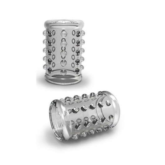 Прозрачная насадка на пенис с шишечками STAY HARD COCK SLEEVE 02 CLEAR - Blush Novelties - в Тамбове купить с доставкой