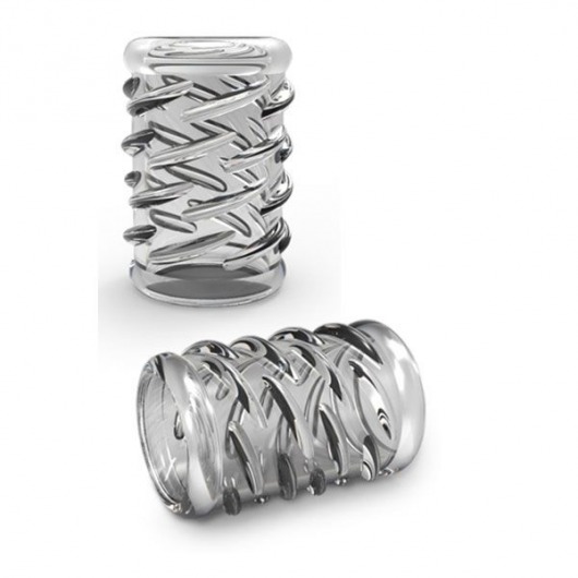 Прозрачная насадка с объёмными чёрточками STAY HARD COCK SLEEVE 06 CLEAR - Blush Novelties - в Тамбове купить с доставкой