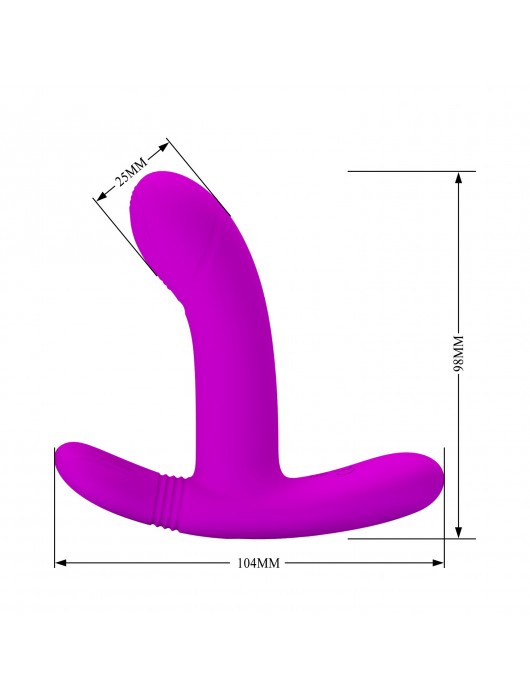 Лиловый стимулятор Geri с подвижным хвостиком - Baile