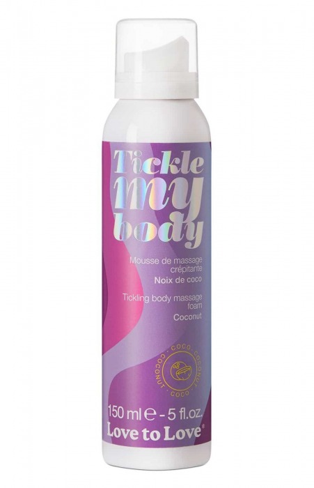 Массажная хрустящая пенка Tickle My Body Coconut с ароматом кокоса - 150 мл. - Love to Love - купить с доставкой в Тамбове