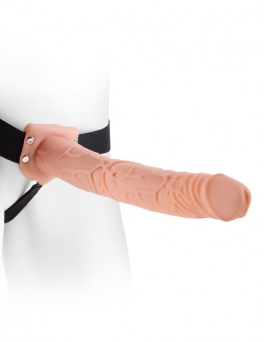Фаллопротез телесного цвета Hollow Strap-On - 29 см. - Pipedream - купить с доставкой в Тамбове